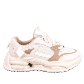 Lancasi Beige Khaki damesneakers