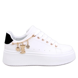 Platform sneakers med vedhæng Larcome HVID/SORT