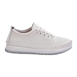 Vinceza Dame sportssko i læder Sneakers Hvid Lalnai