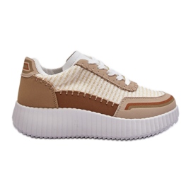 Platform sneakers til kvinder Beige Redala