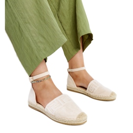 Beige espadriller med dekorativt Sonja-broderi