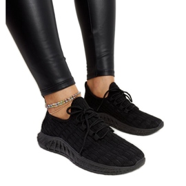 Milena sneakers i sort stof