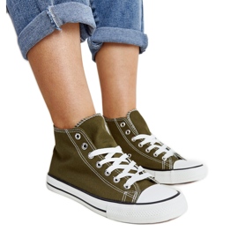 Mørkegrønne Eliska high-top sneakers