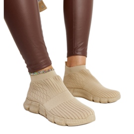Mørkebeige lette sportssneakers fra Vaclav