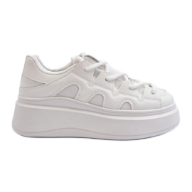 Damesneakers med tyk snøre hvid Vinali