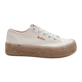 Lee Cooper LCW-24-44-2410 Flettede sneakers, hvide