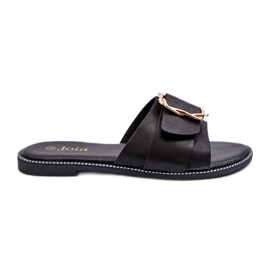 Flip-flops til kvinder med rem og spænde Sort Opahiri