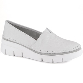 Slip-on kilesko i læder, hvid Filippo DP6161