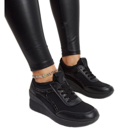 Sorte Hermina wedge sneakers