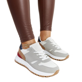 Flerfarvede sneakers på Sultisz platformen grå