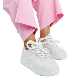 Hvide sneakers med høj Lengyel platform
