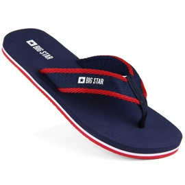 Marineblå flip-flops til mænd Big Star NN174623