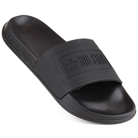 Sorte strandflip-flops til mænd Big Star NN174649