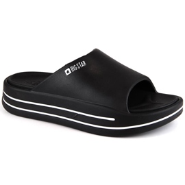 Sorte platformsflip-flops til kvinder Big Star NN274A037