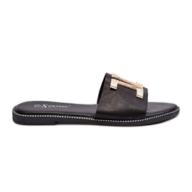 Seastar Dameflip-flops med dekoration, Sort Ollavia
