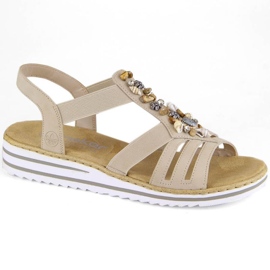 Komfortable Rieker W RKR680 beige sandaler