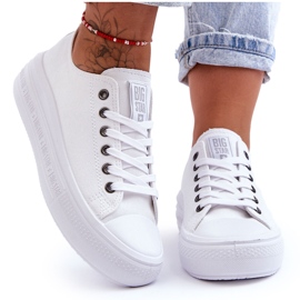 Sneakers på platform til kvinder Big Star LL274A177 Hvid