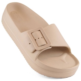 Big Star INT1969 beige platformsflip-flops