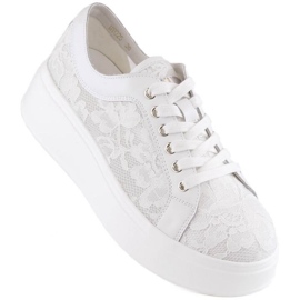 S.Barski W OLI246A platformssko, hvid