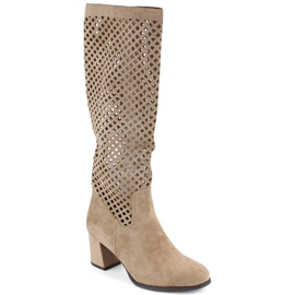 Jezzi W JEZ424 beige gennembrudte ruskindsstøvler