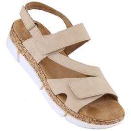Komfortable Rieker W RKR671 beige sandaler