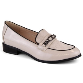 Potocki W WOL220 beige lavhælede laksko