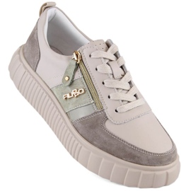 Filippo W PAW501B platformssko i læder, beige