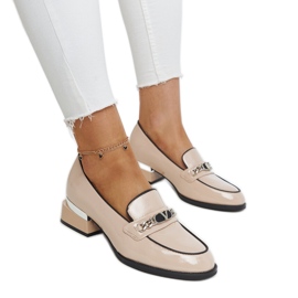 Vinceza pumps i beige læder