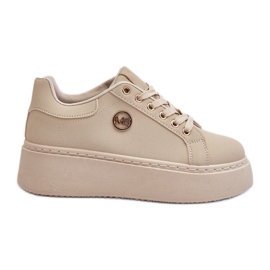 Sneakers med platform til kvinder Beige Eshen
