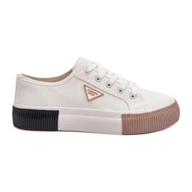 Lave sneakers til kvinder, hvid Enalae