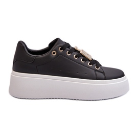 Damesneakers med dekoration Sort Celedria