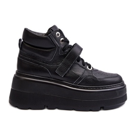 Zazoo 3450 Sneakers i læder til kvinder Sort