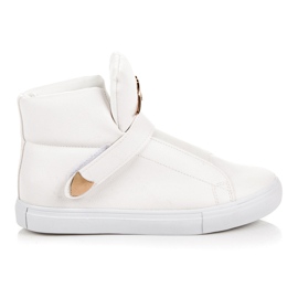 High-top sneakers med velcro hvid