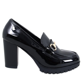 Hyett Black loafers med patenterede hæle sort