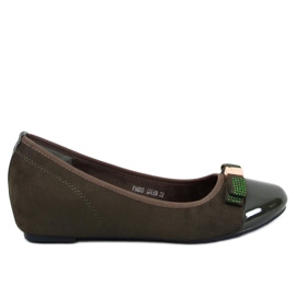 Abecas Green wedge ballet lejligheder grøn