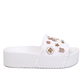 Seastar Flip-flops med tyk sål med en Lancaster White bamse hvid