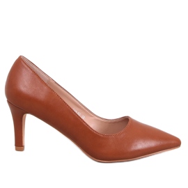 Greave Camel pumps med lav hæl brun