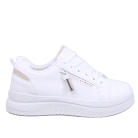 Mayers Beige sneakers til kvinder hvid