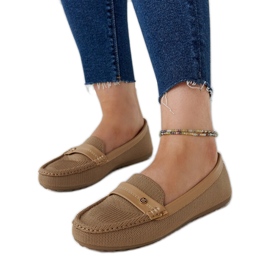 Brune stof loafers fra Fombio