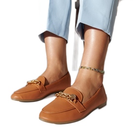 Brune loafers med Scaletta-kæde
