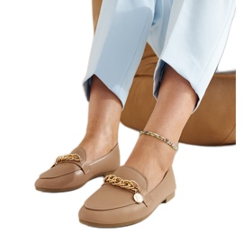 Beige loafers med Scaletta-kæde