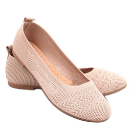 Newey Beige strikkede balletflader