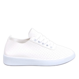 Hodges Hvide gennembrudte sneakers