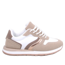Carthy Khaki damesneakers hvid