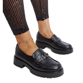 Vinceza loafers i sort læder