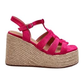 Kilesandaler med fletning Fuchsia Gnosis lyserød