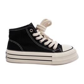 Platform Sneakers til kvinder Sort Aineri