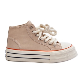 Sneakers på platform til kvinder Beige Aineri