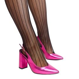 Pink Wechsler pumps med åben tå lyserød