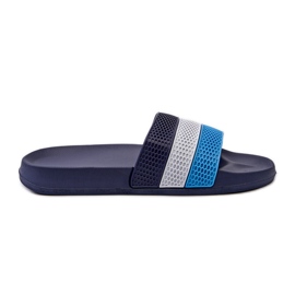 Klassiske flip-flops til mænd med stropper, marineblå Sylri